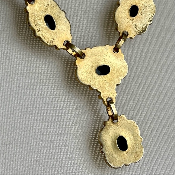 Genuine Natural Emerald/Green Spinel Six Stones Pendant Gold Tone 19" Necklace - Picture 10 of 15